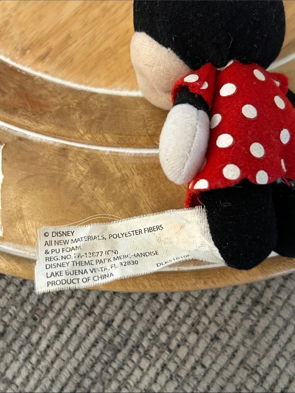 Disney Minnie Mouse Plush in Red Polka Dot Dress mini collectible 4”
